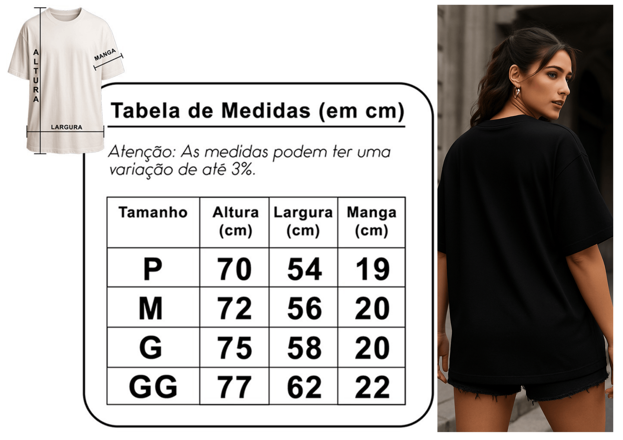 Camiseta Oversized Feminina | Estampa Brooklyn New York