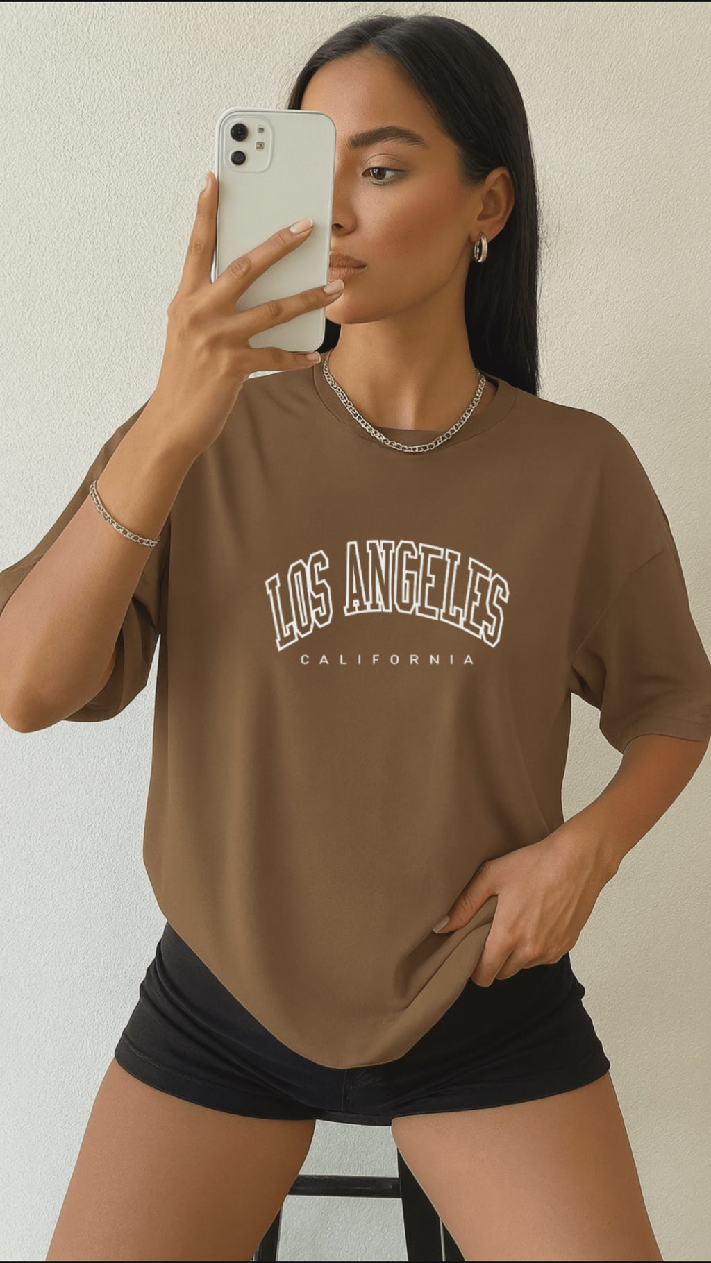 Camisetas Oversized Feminina | Estampa - Los Angeles California