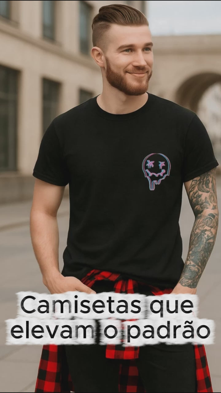 Camiseta Masculina Premium Streetwear - Drip Face