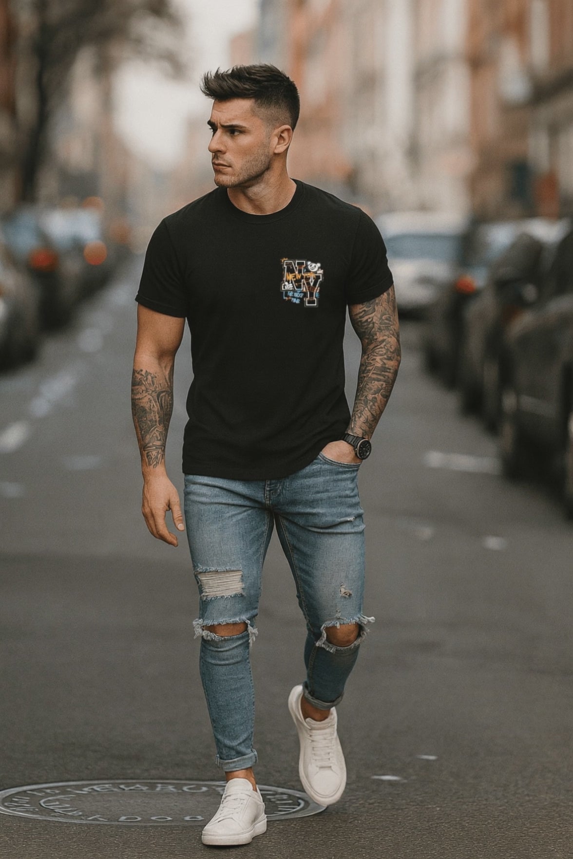 Camiseta Masculina | Estampa NY Graffiti