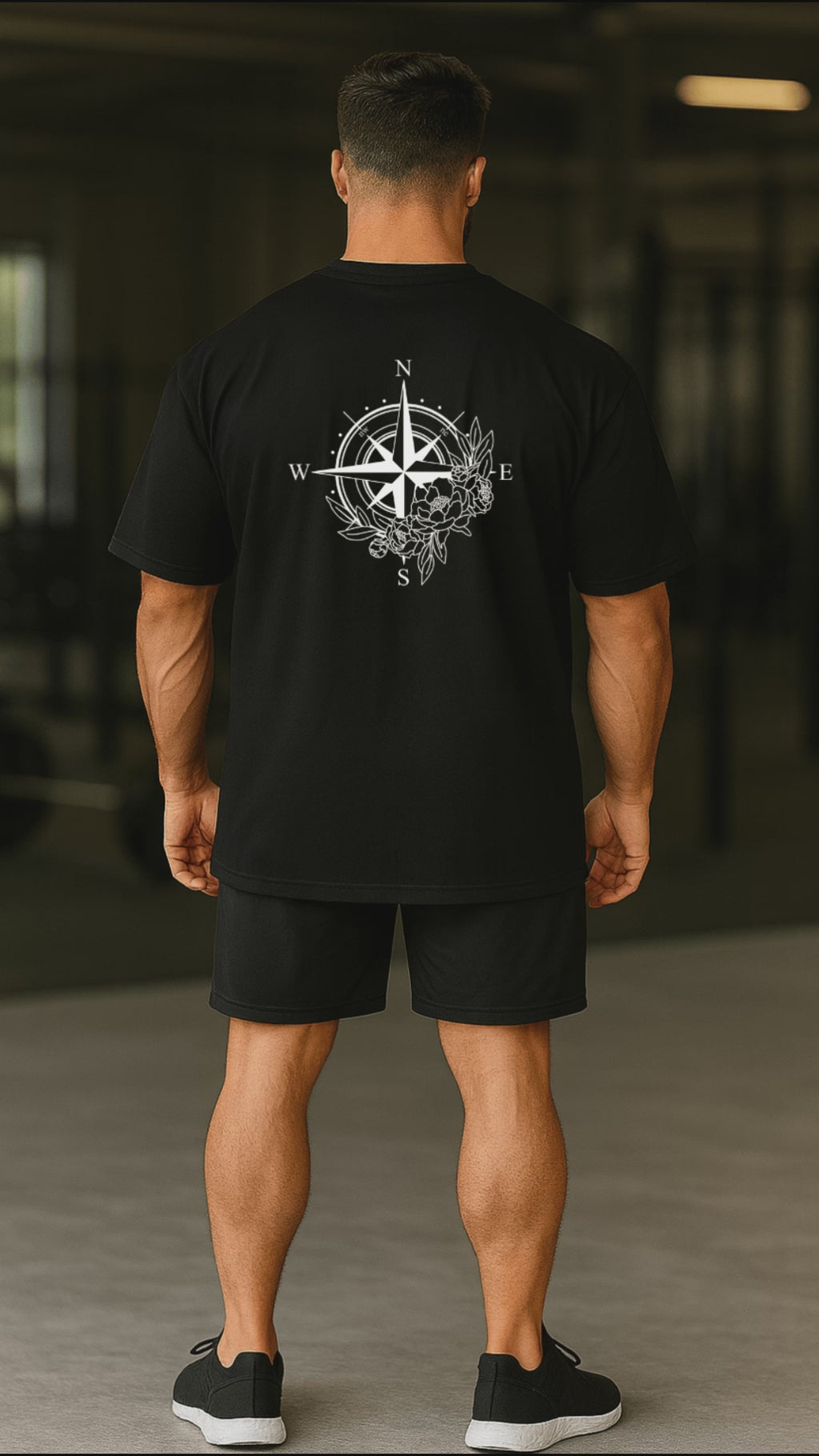 Camiseta Oversized Masculina | Estampa - Rosa dos Ventos