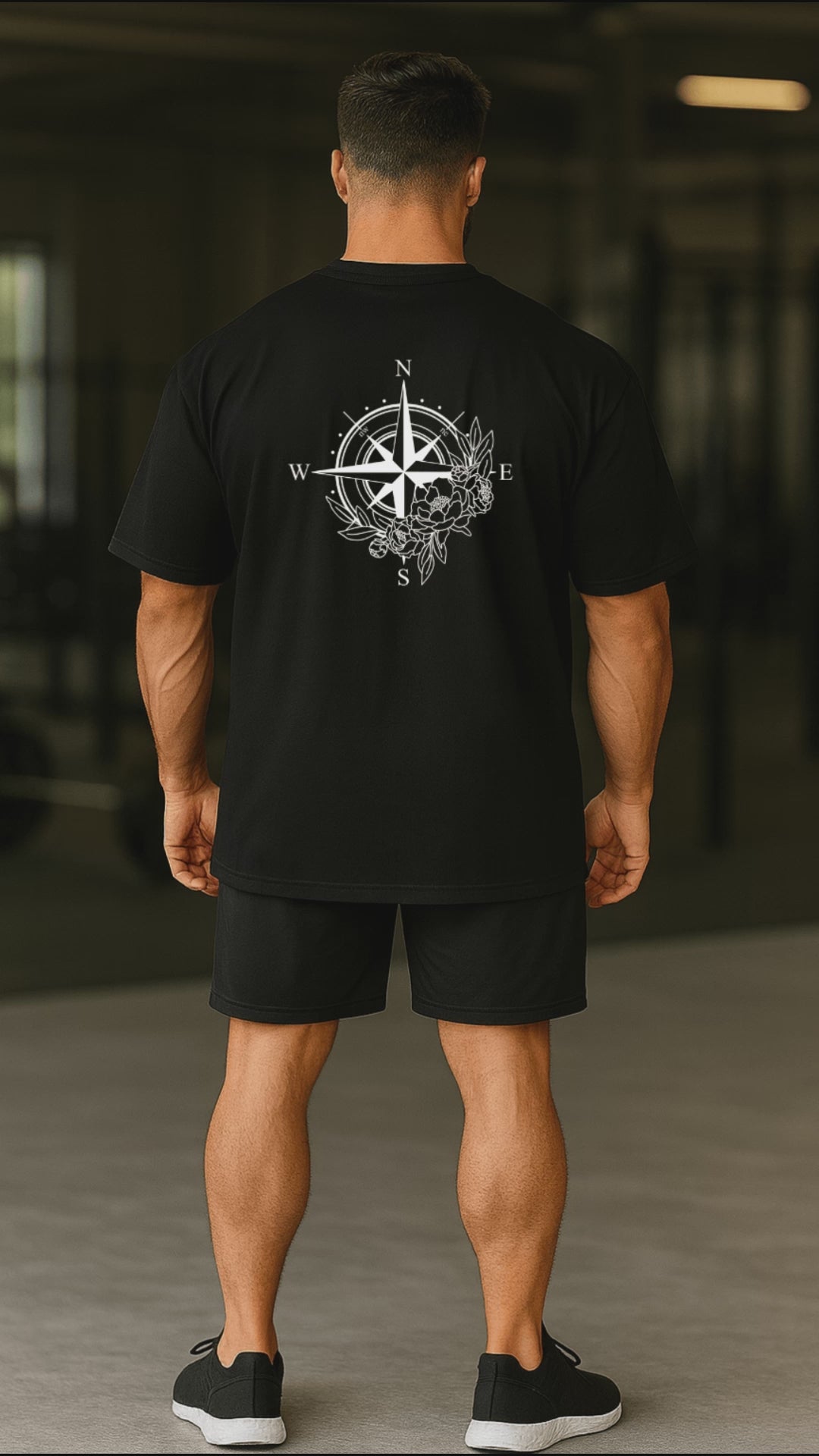 Camiseta Oversized Masculina | Estampa - Rosa dos Ventos