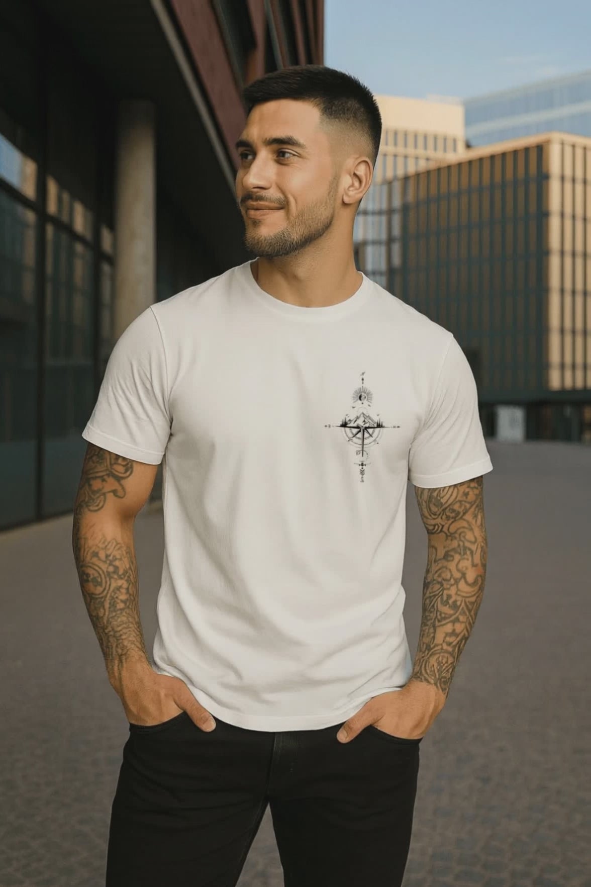 Camiseta Masculina | Estampa - Rosa dos Ventos