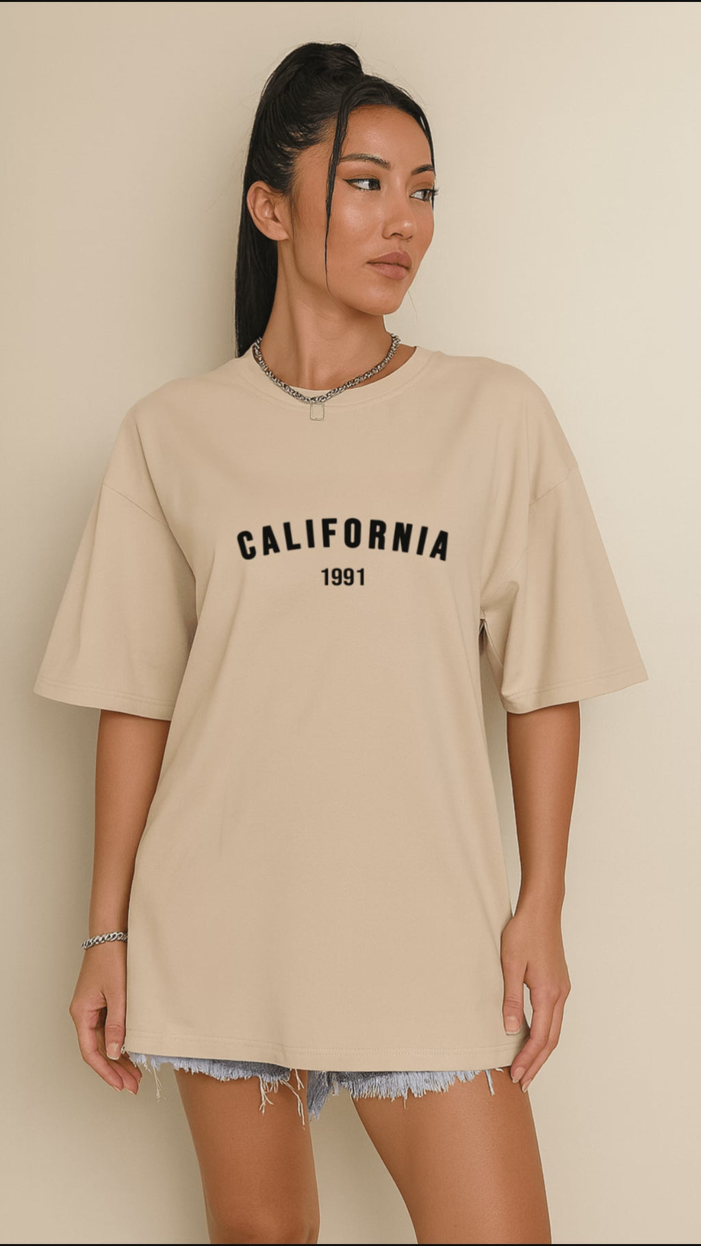 Camiseta Oversized Feminina | Estampa - California 1991