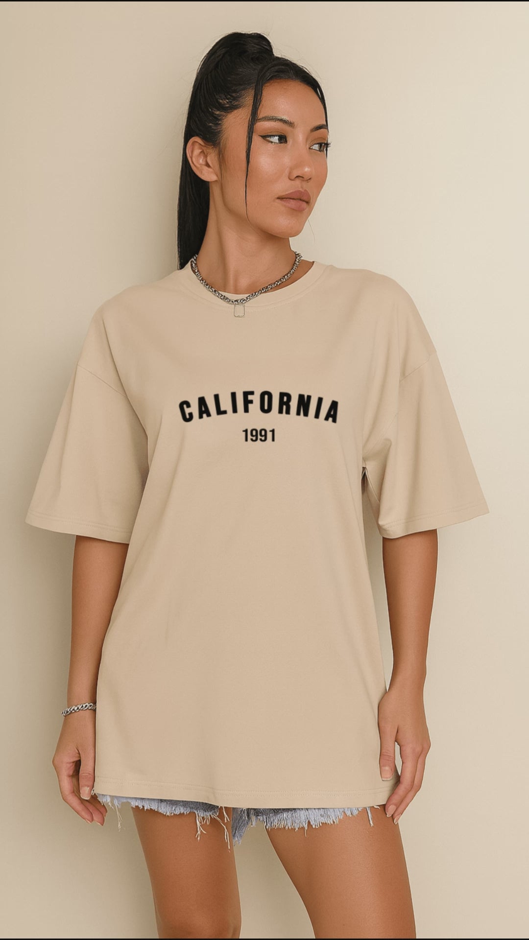Camiseta Oversized Feminina | Estampa - California 1991