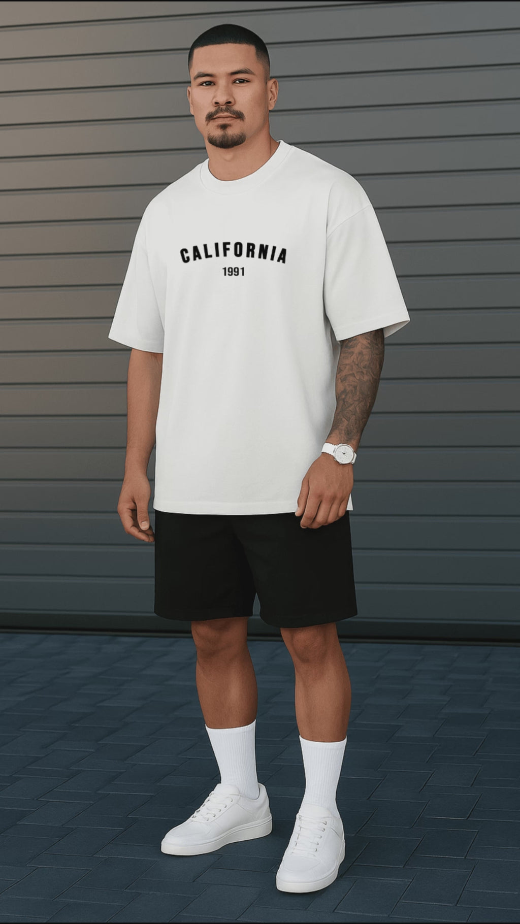 Camiseta Oversized Masculina | Estampa - Los Angeles California