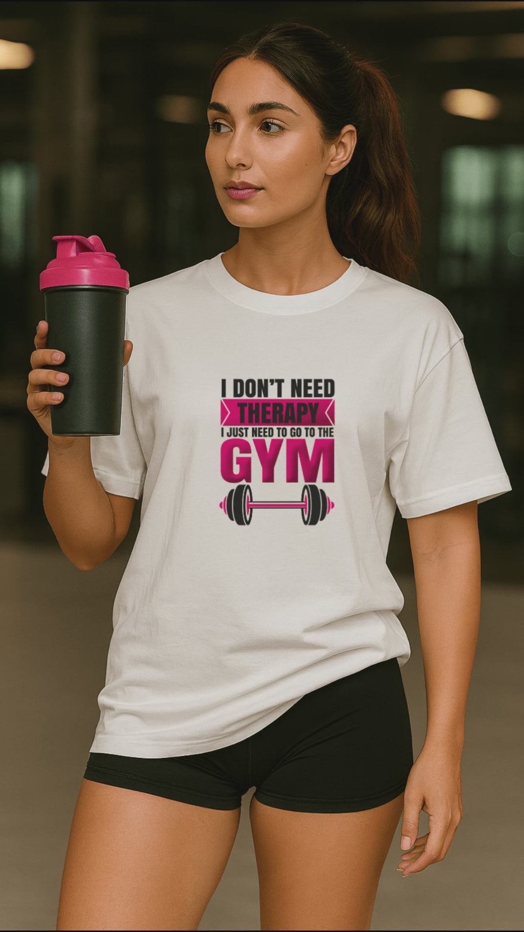 Camiseta Oversized Feminina | Estampa - Motivacional Gym